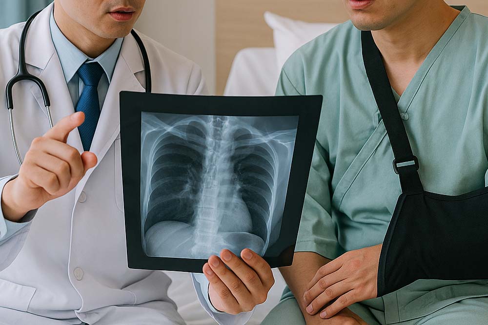 診断結果について話し合う医師と患者